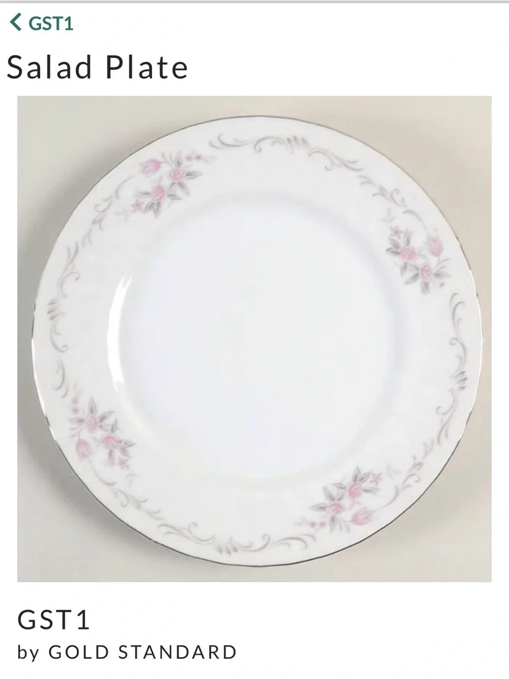 Vintage Gold Standard GST1 Salad Plate